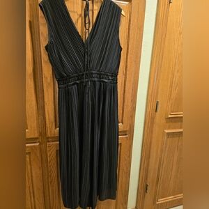 Chic Black Pleated Romper
